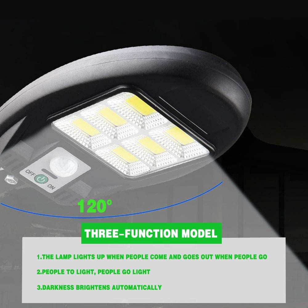 LED 72 COB Solar Powered PIR Motion Sensor Security Wall Light