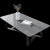 Coffee Table with Marble Texture – Modern Grey Coffee Table for Living Room