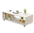 Multifunctional Coffee Table - Modern Design with Wheels for Living Room, Office, and More (White)