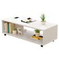 Multifunctional Coffee Table - Modern Design with Wheels for Living Room, Office, and More (White)