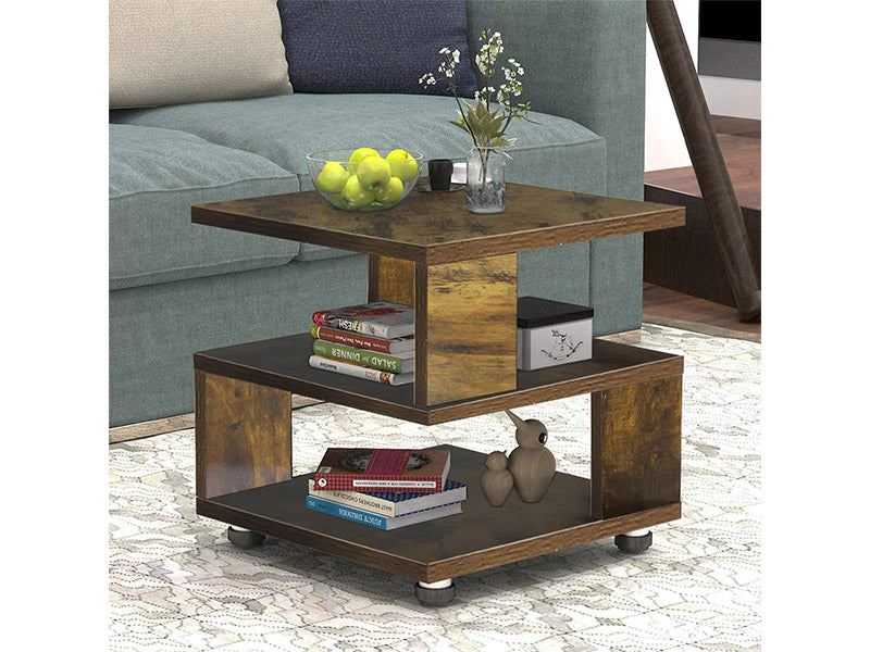 Coffee Table with Storage Shelf – Compact Coffee Table for Modern Living