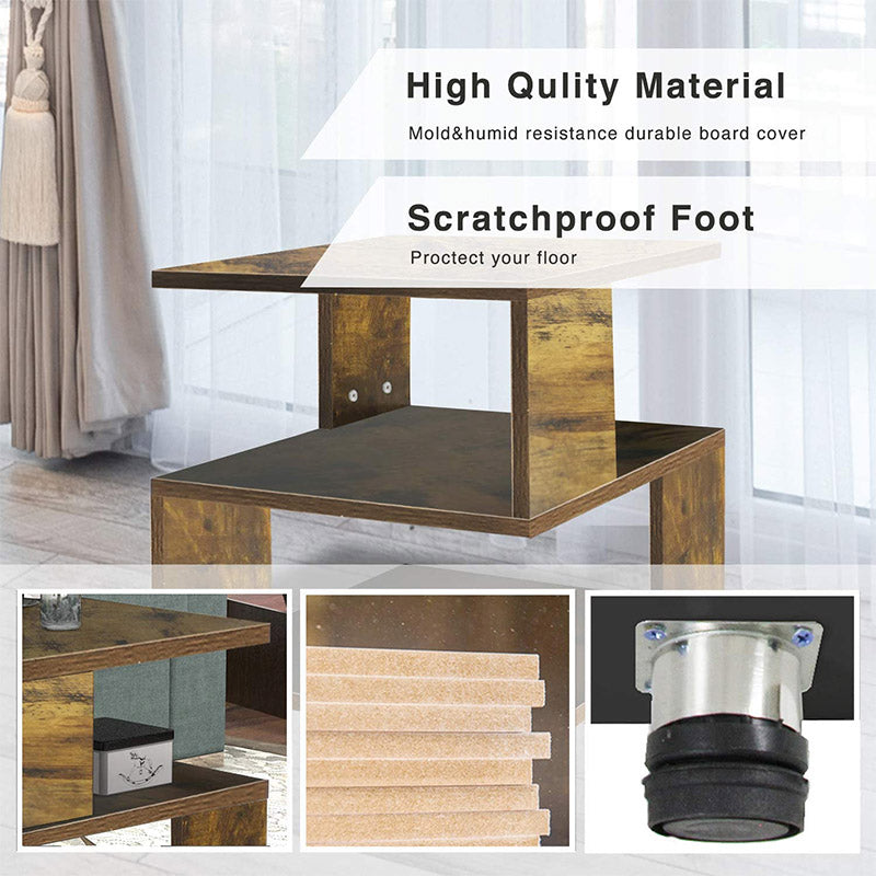 Coffee Table with Storage Shelf – Compact Coffee Table for Modern Living