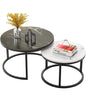 Coffee Table Set – Marble Nesting Coffee Table with Steel Frame for Home & Office