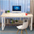Modern Wooden Computer Desk with Metal Frame Versatile Study Table PC Laptop Workstation