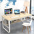 Modern Wooden Computer Desk with Metal Frame Versatile Study Table PC Laptop Workstation