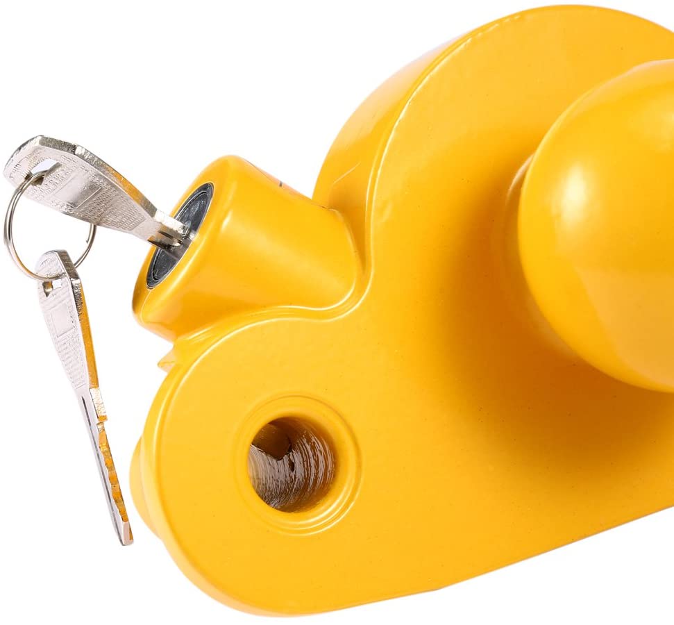 Universal Coupler Hitch Trailer Lock – Adjustable Storage Security Trailer Hitch Coupling Lock