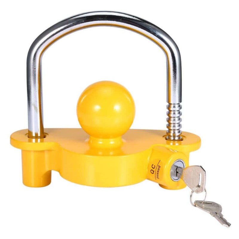 Universal Coupler Hitch Trailer Lock – Adjustable Storage Security Trailer Hitch Coupling Lock