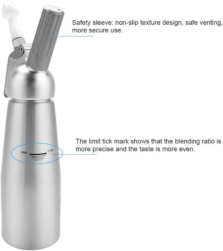 Professional Aluminum Homemade Whipped Cream Dispenser