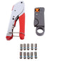Tool Coax Rg59 Rg6 F Connector Fitting Crimper Cable Kit