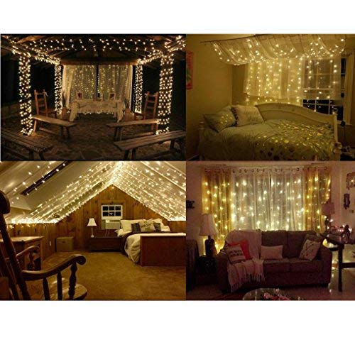 Curtain Lights LED Curtain Lights 3M x 3M Warm White for Window Decor