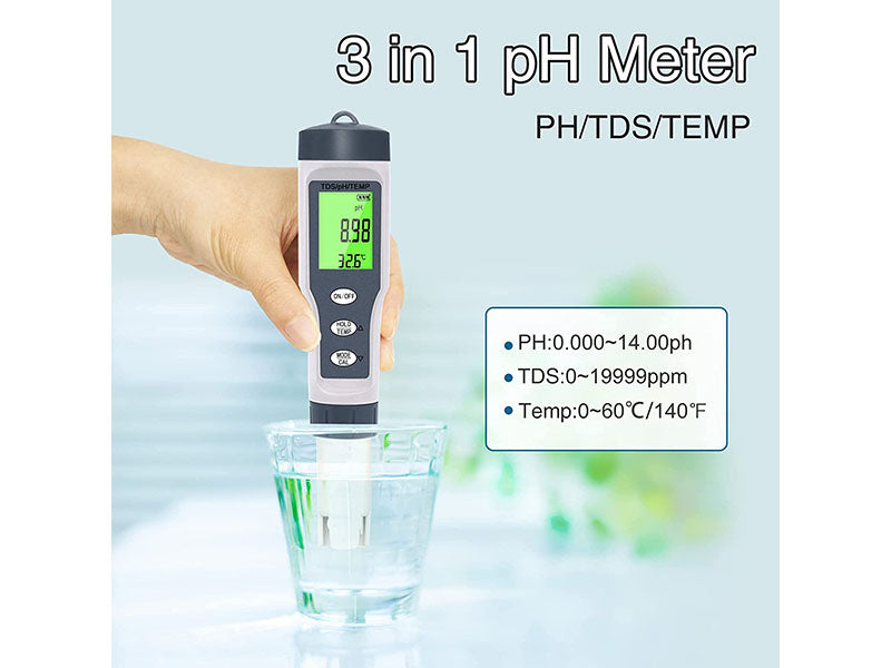 Digital PH Salinity Temp TDS EC Meter Water Quality Tester