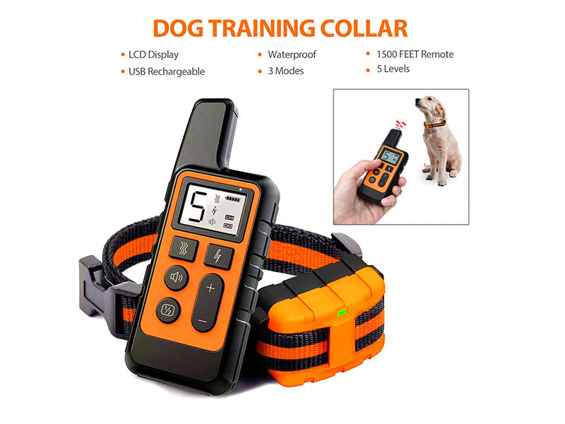 Dog Training Collar Rechargeable Remote Control Electric Pet Shock Vibration