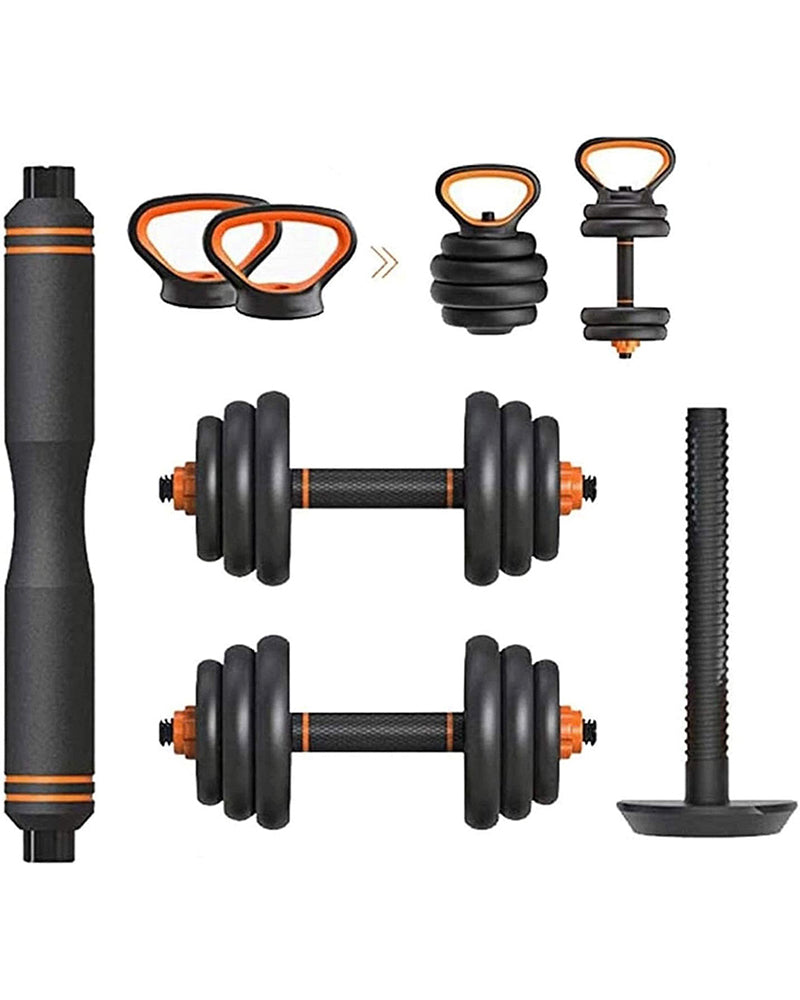 Adjustable Dumbbells Barbell Free Weight Dumbbell Set – 6-in-1 Multifunctional Home Gym Equipment for Strength Training