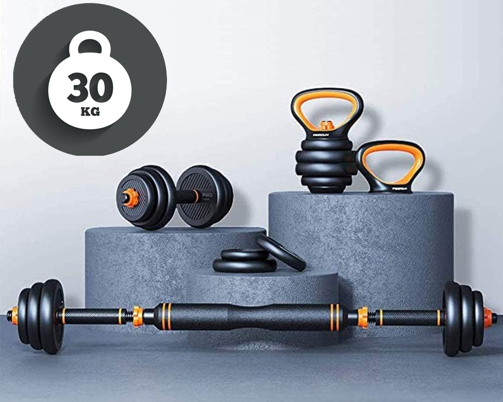 Adjustable Dumbbells Barbell Free Weight Dumbbell Set – 6-in-1 Multifunctional Home Gym Equipment for Strength Training