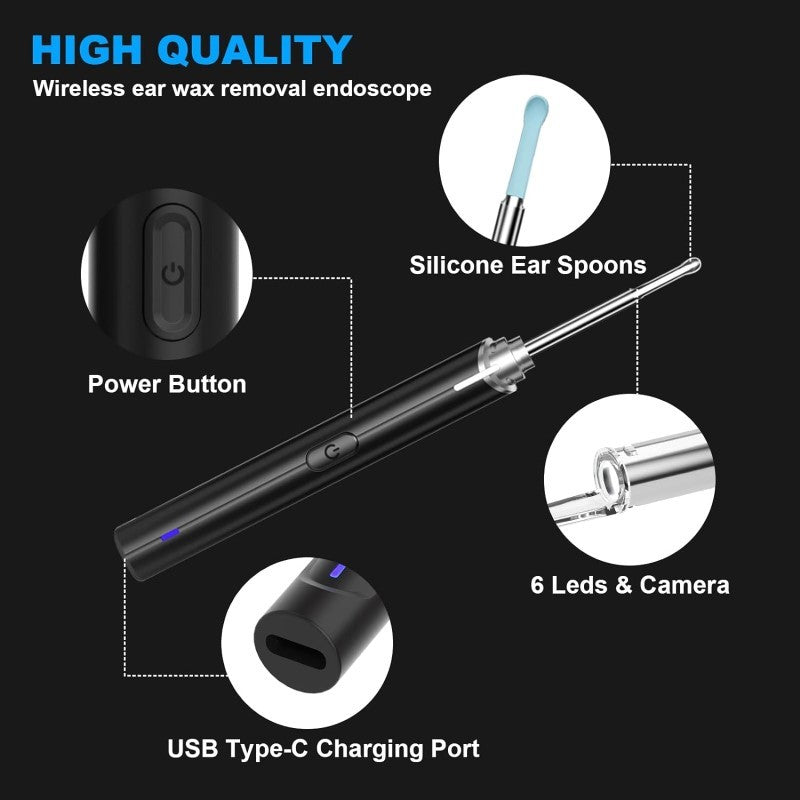 WiFi Ear Wax Remover Otoscope Camera