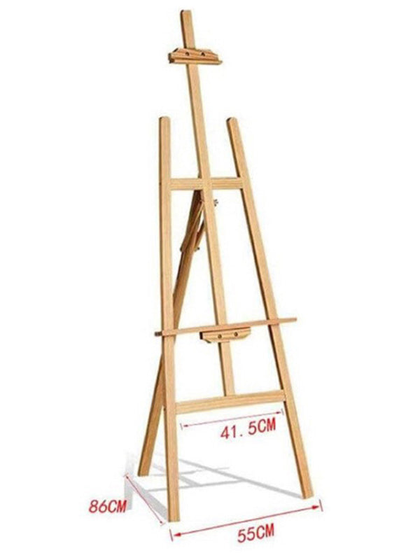 Studio Easel - A-Frame Wooden Easel - Adjustable, Foldable Floor Standing Easel for Art, Sketching, and Painting
