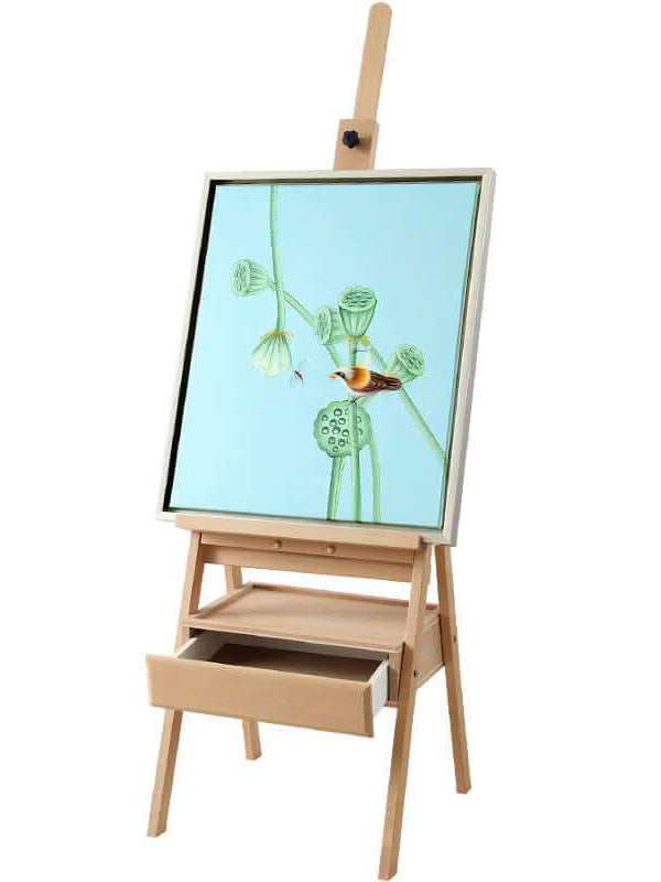 Wooden Easel with Storage Drawer