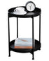 Bedside Cabinets Double Display Desk – Creative Iron Art Living Room Coffee Table, Sofa Side Table, Office Small Round Side Desk