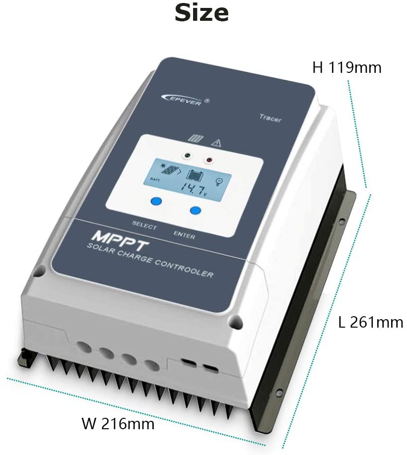 EPEVER 50A MPPT Solar Charge Controller Tracer-AN Series – High-Power, Efficient Solar Charging for 12V-48V Systems