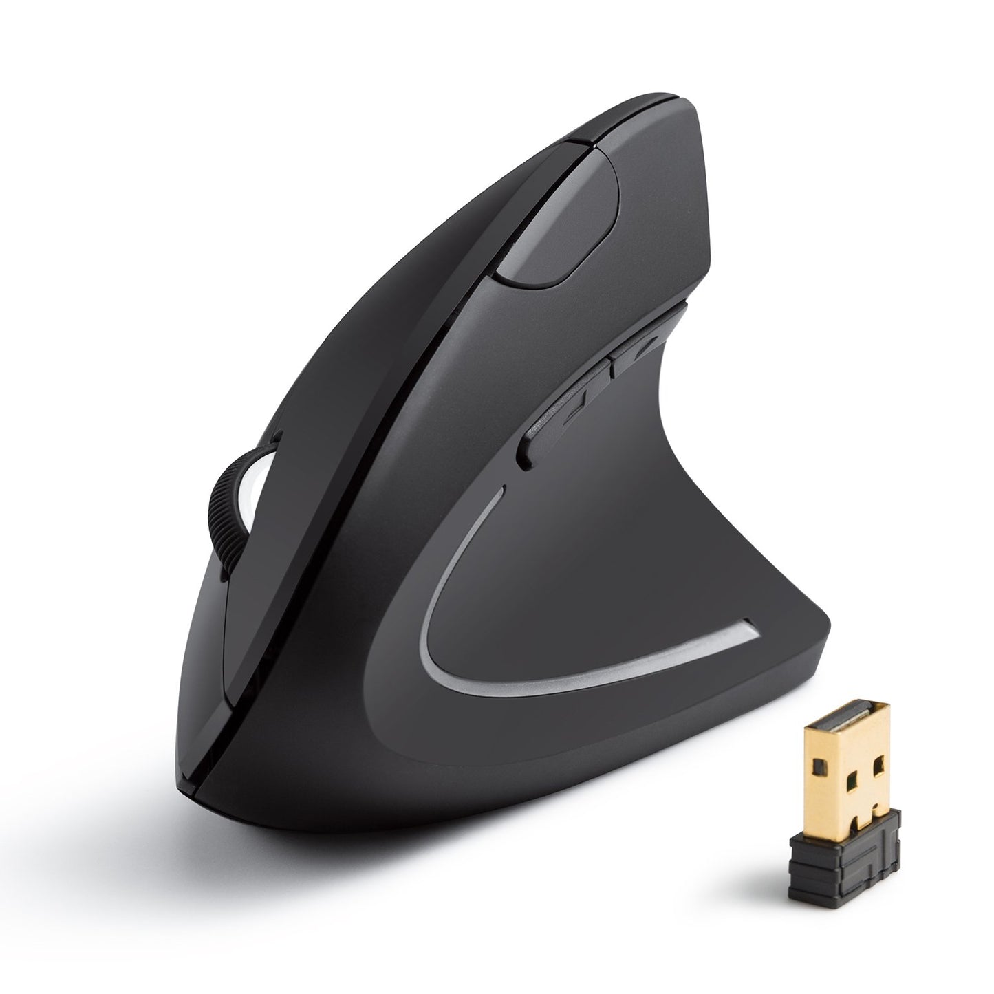 Ergonomic Vertical Wireless Mouse - 2.4G Optical Mouse for PC, Desktop, and Laptop, 6 Buttons, Adjustable DPI, Reduces Wrist Pain