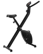 Exercise Bike Foldable – Magnetic Resistance Stationary Bike with LCD Display, Compact Indoor Fitness Trainer (Black)