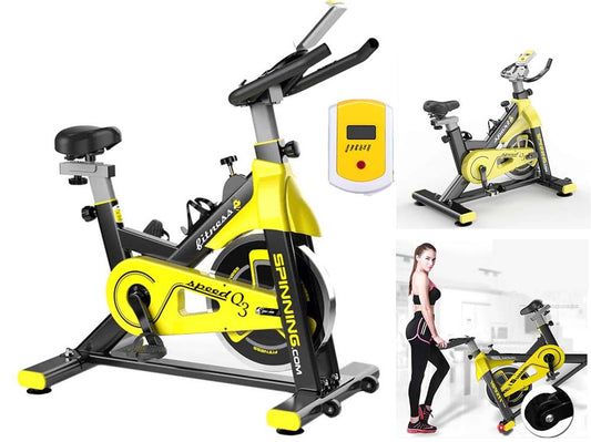 Exercise Bike for Indoor Training – Silent Belt Drive Exercise Bike with LCD Display & 150kg Capacity