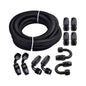 5M AN6 Fuel Line Hose Kit – 6AN 16Ft Nylon Stainless Steel Braided Oil Gas Fuel Line with 10PCS Swivel Fuel Hose Fitting Adapter Kit