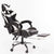 Ergonomic Computer Gaming Chair – Adjustable Reclining High-Back PU Leather Swivel Video Game Chair with Headrest and Lumbar Support (White)