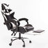 Ergonomic Computer Gaming Chair – Adjustable Reclining High-Back PU Leather Swivel Video Game Chair with Headrest and Lumbar Support (White)