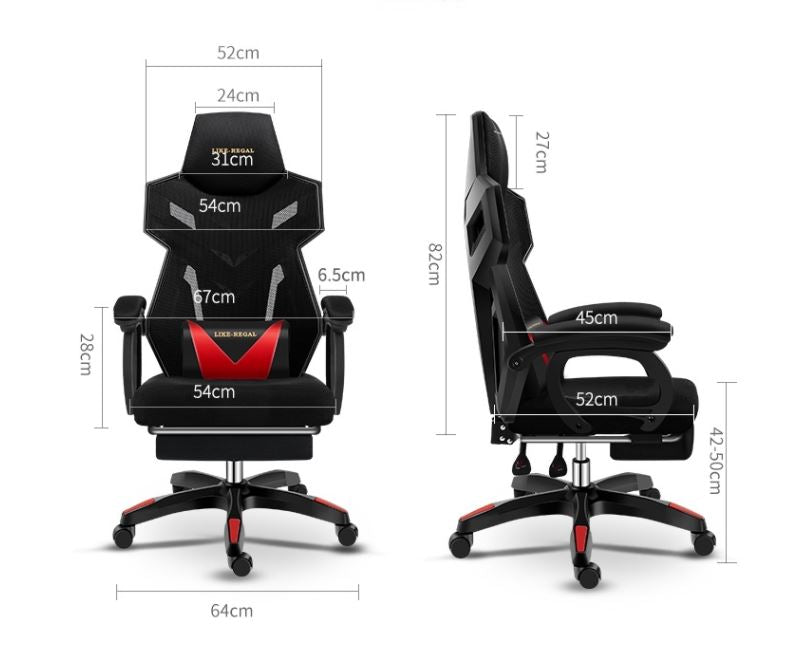 Gaming Chair with Footrest – Ergonomic Racing Gaming Chair for Office & Play