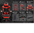 Ergonomic Computer Gaming Home Office Chair - Adjustable Reclining High-Back PU Leather Swivel Video Game Chair with Headrest and Lumbar Support (RED)