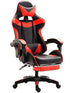 Ergonomic Computer Gaming Home Office Chair - Adjustable Reclining High-Back PU Leather Swivel Video Game Chair with Headrest and Lumbar Support (RED)