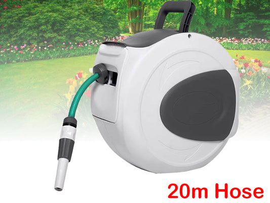 20M Retractable Garden Water Hose Reel