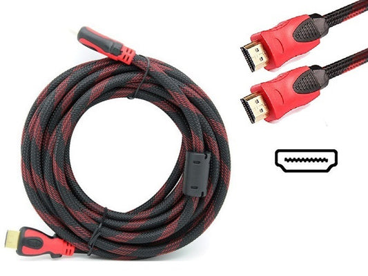 HDMI Cable 5M Braided – High-Speed HDMI Cable 18Gbps 2.0 for 3D, 1080P, Ethernet & Home Theater