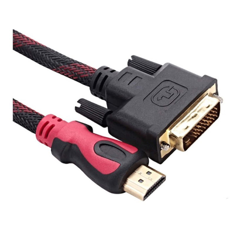 1.5M HDMI to DVI Cable - Gold Plated Male to Male, 1080P HD, High-Speed Adapter for HDTV, PC, Xbox, PS3