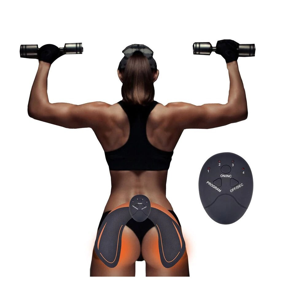 EMS Hip Trainer Muscle Stimulator - Wireless ABS Buttocks Massager with Electric Vibration for Body Slimming Gluteal Muscle Toning