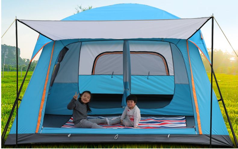 Camping Tent for 10 People – Large Outdoor Camping Tent with Sun Shade