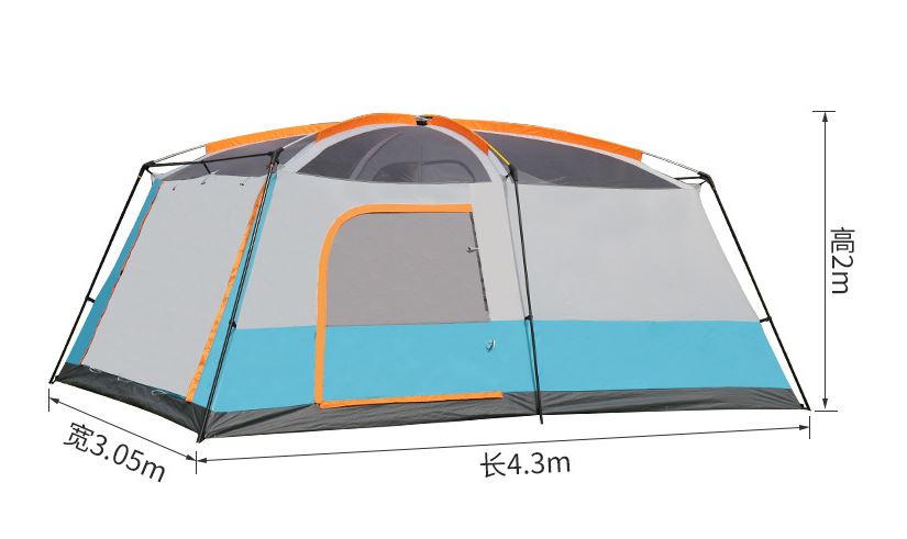 Camping Tent for 10 People – Large Outdoor Camping Tent with Sun Shade