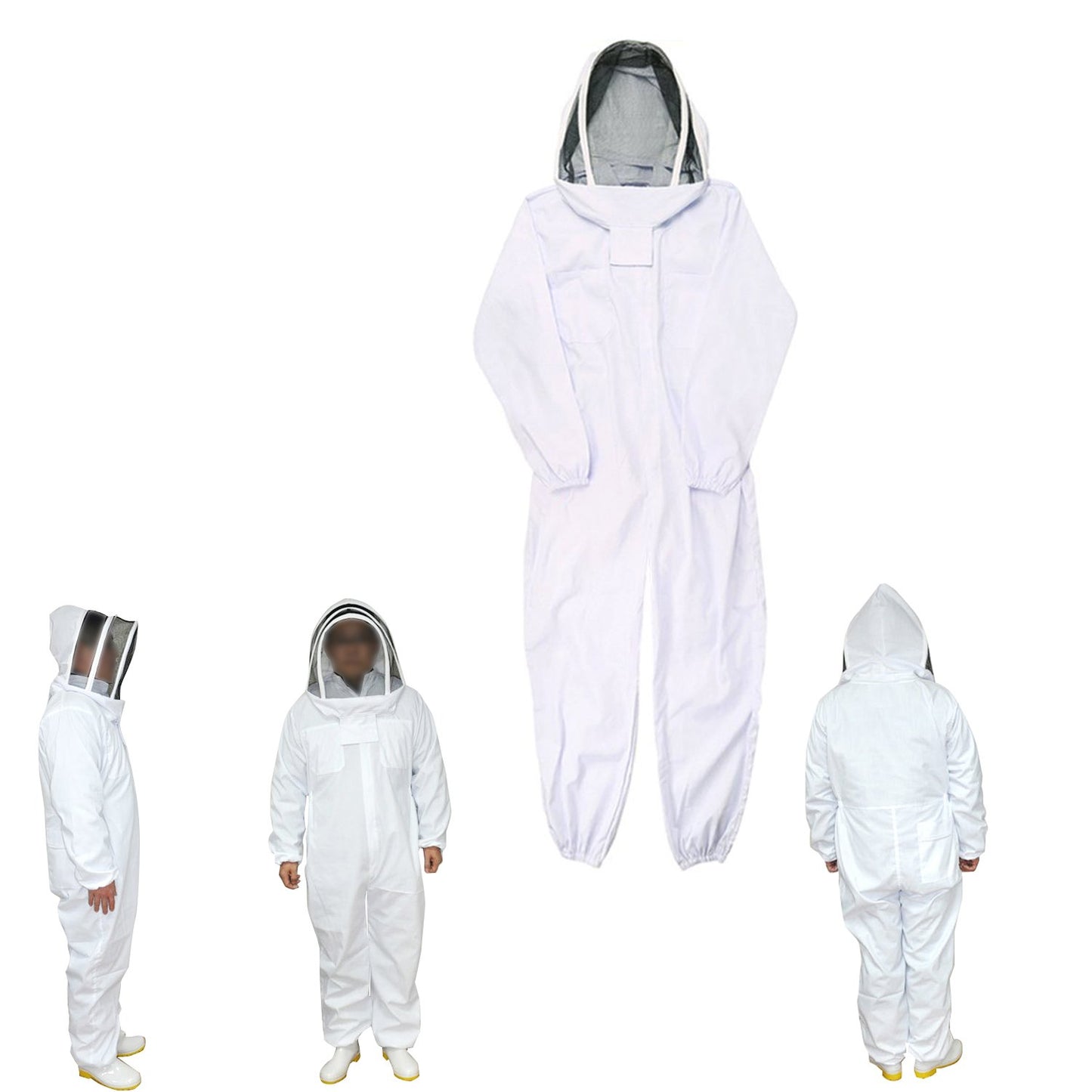 Full Body Beekeeping Suit Hooded Veil Bee Farm Clothing XXL