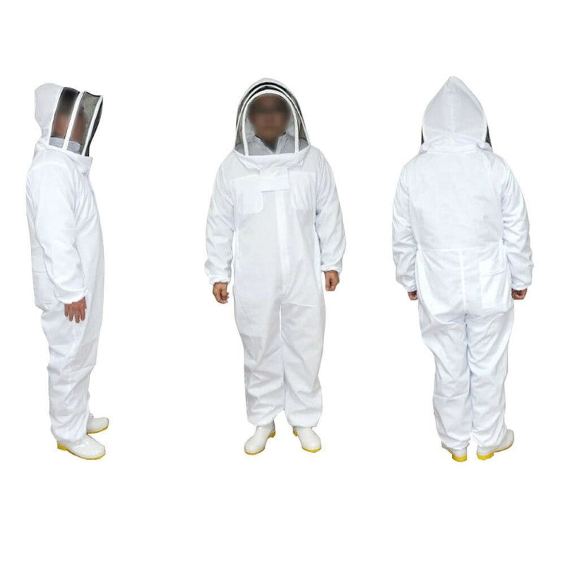 Full Body Beekeeping Suit Hooded Veil Bee Farm Clothing XXL