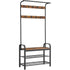 Wooden Coat Rack with Shelves Hooks by VASAGLE
