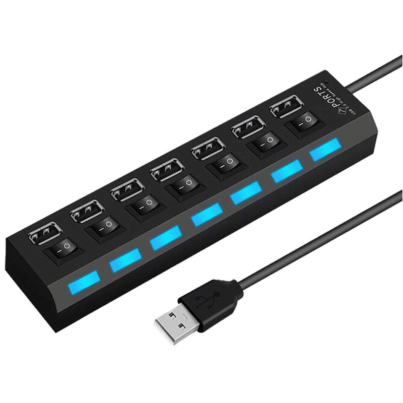 7-Port USB Hub – High-Speed 7-Port USB Hub with Protection