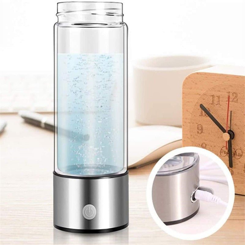 420ml Hydrogen Generator Water Bottle USB Hydrogen Water Ionizer Machine Portable Rechargeable Hydrogen-Infused Water Maker