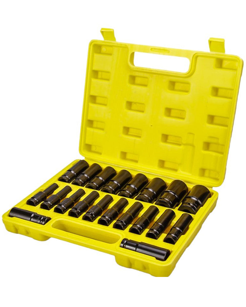 Deep Impact Socket Set 20-in-1 Wrench Accessory Set – High-Carbon Steel Construction, Enhanced Grip, and Durability