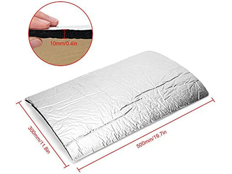 10PCS Car Heat Shield Mat Sound Deadener, 50x30CM Automotive Dampening Insulation for Noise Proofing, Vibration Resistance – Perfect for Doors, Floors, Hood, Trunk, and More