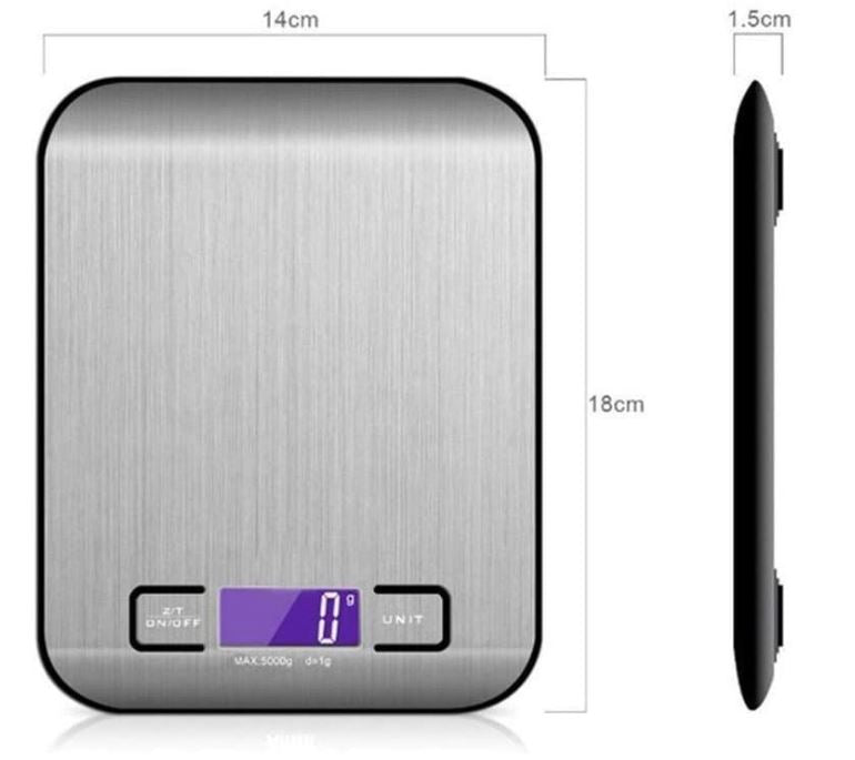 Streamlined Precision: 10KG Stainless Steel Kitchen Scale