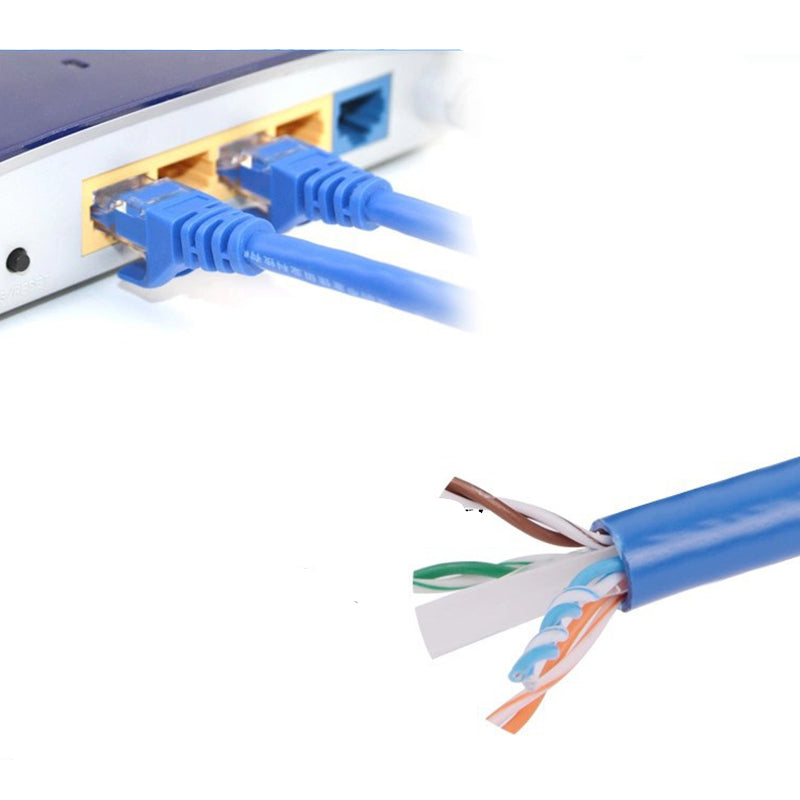 LAN Cable 10M Cat5e – High-Speed LAN Cable with RJ45 Connectors for Internet, Audio & Video (Blue)