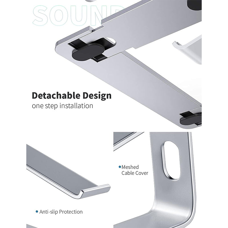 Laptop Stand for Desk – Ergonomic Aluminum Laptop Stand with Cooling Design & Universal Fit