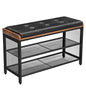 Cushioned Top Industrial Shoe Rack Bench