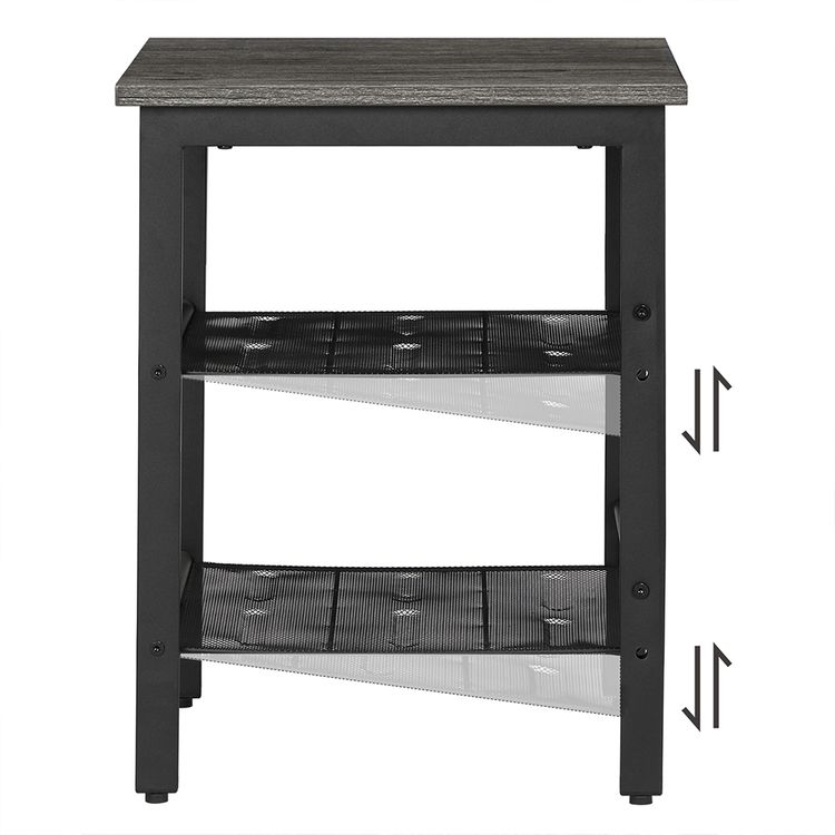 Side Table with Adjustable Shelves - vasagle
